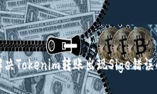 如何解决Tokenim转账出现Sige错误的问题